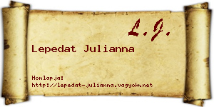 Lepedat Julianna névjegykártya